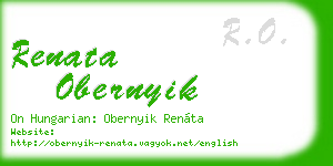 renata obernyik business card